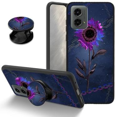 Imagem de Capa de telefone TPU macia para Moto G Play 5G 2024/Moto G 5G 2024, capa protetora fina com suporte, proteção contra quedas, absorção de choque, capa compatível com carregamento sem fio para Moto G 5G