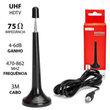 Imagem de Antena Digital Interna/Externa Full HDTV 4K com Cabo - Tomate