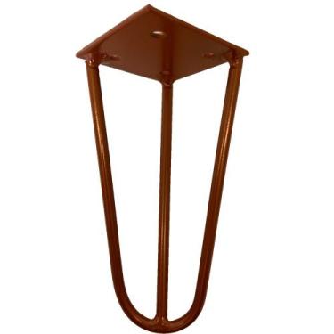 Imagem de Pé de Ferro Aço Hairpin Legs 15 cm Bronze A01 Sofá Móveis Mesa - Inovi
