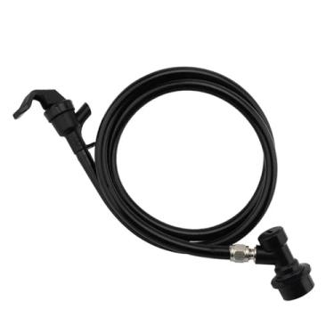 Imagem de Fabricação caseira de cerveja Picnic Tap Ball Lock Keg Beer Line Assembly, Black Cool PVC Tube Handheld Picnic Faucet with 2m Beer Line Quick Disconnect Acessórios para vinho(Whole set)