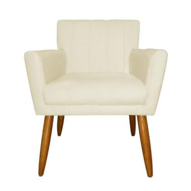 Imagem de Poltrona Elegante Cecília em Suede Recepção Escritório - Fina Mobília,