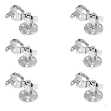 Imagem de Kit 6 Trava de Pressão Para Porta Prendedor Fixador De chão Pra Porta 