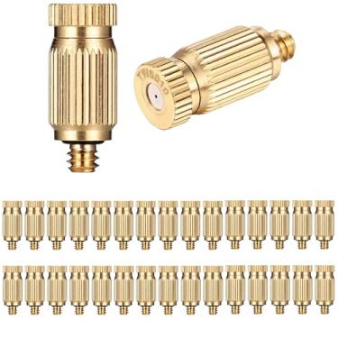 Imagem de Mornajina 30 pacotes de bicos de nebulização de latão para sistema de resfriamento externo, pulverizador de cabeças de sistema de nebulização 0,020" (0,5 mm) 10-24 UNC, alta pressão