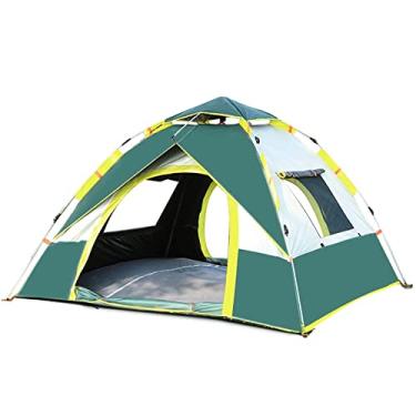 Imagem de Barraca de acampamento para 3 pessoas Tenda de cúpula familiar pop-up automática, fácil de montar para acampamento, mochilão, caminhada, ao ar livre, 205 x 194 x 129 cm