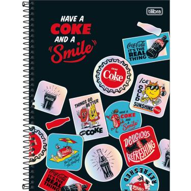 Imagem de Caderno Espiral Coca-Cola Connect - Coke and Smile - 160 Folhas - Tilibra