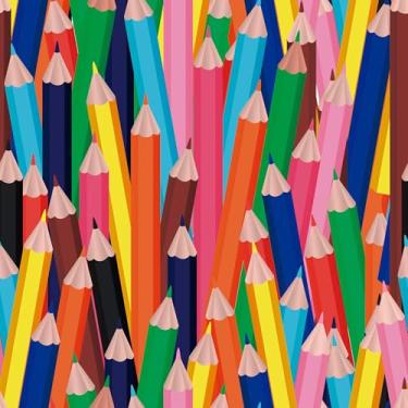 Imagem de Papel De Parede 10m Adesivo Lavável Lápis Cor Colorido