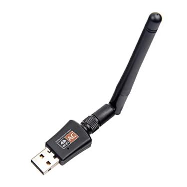 Imagem de Adaptador Wi-Fi USB sem fio de 600 Mbps, com antena externa, banda dupla 2,4 GHz/5 GHz
