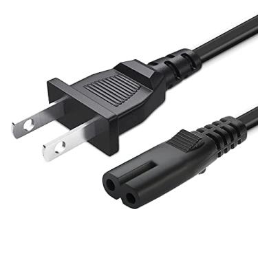 Imagem de 8FT 2 Prong Power Supply Cable Cord for TCL Roku Smart LED LCD HD TV 24" 32" 40" 42" 43" 48" 50" 55" 60" 65" 75" 85" Inch TV- TCL Roku TV Replacement PS4 PS5 PS3 Xbox One AC Power Cable Plug A