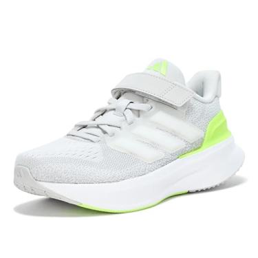 Imagem de adidas Tênis infantil unissex Ultrarun 5 de renda elástica, Cinza/branco/limão lúcido, 13 Little Kid