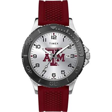 Imagem de Timex Tribute Relógio masculino Gamer 42 mm Quartzo com pulseira de silicone, Texas A&M Aggies, Relógio de quartzo