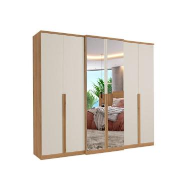 Imagem de Guarda-Roupas Valência Full Glass 6 Portas 4 Gavetas THB