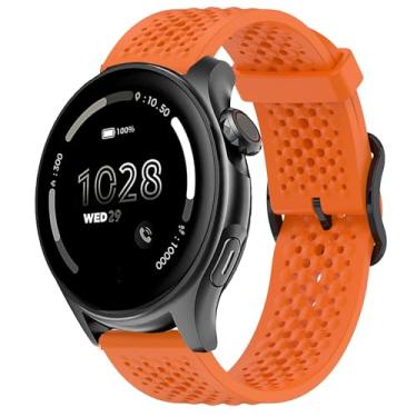 Imagem de Lamshaw Pulseira de relógio inteligente Cubitt Viva Pro, pulseira esportiva de liberação rápida compatível com Smart Watch Cubitt Viva Pro, Viva, Aura Pro, Aura (laranja)