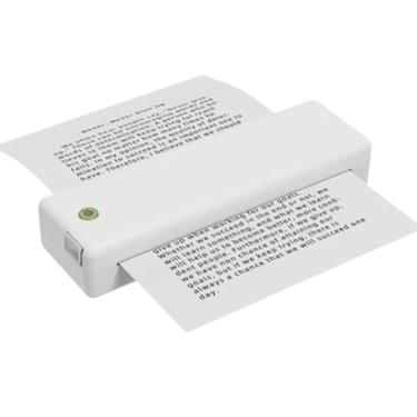Imagem de Mini Impressora A4 Térmica Portátil Bluetooth Aplicativo iPrint Compatível Android e iOS Cor (BRANCO)