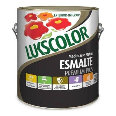 Imagem de Tinta Esmalte Sintético Lukscolor Preto Fosco 3,6L