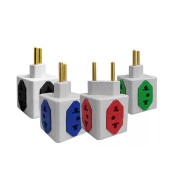 Imagem de Adaptador p/ Tomada Cubo 4 em 1 Novo Te Benjamin - Adata