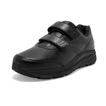 Imagem de Tênis de caminhada feminino Brooks Addiction Walker V-Strap 2 – Extra largo, Black/Black, 6 X-Wide