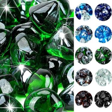 Imagem de Diamantes reflexivos de vidro de fogo da Onlyfire para conjuntos de fogões naturais ou de propano de fogo, lareira, ou fogões de gás, 3,8 kg, 1,27 cm