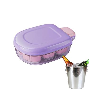Imagem de Whisky Forma Para, Forma Com Tampa Para Cubos De Com 6 Divisórias, Molde Reutilizável Para Bebidas Geladas, Whisky, Eventos Ao Ar Livre E Acampamento