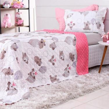 Imagem de Kit Cobre Leito Solteiro + Porta Travesseiro Infantil Bene Casa