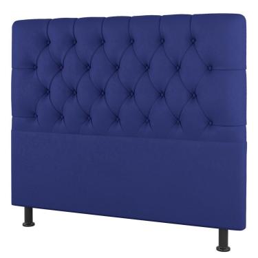Imagem de Cabeceira Para Cama Box Solteiro Nice Suede Capitonê 90cm Azul Desk Design