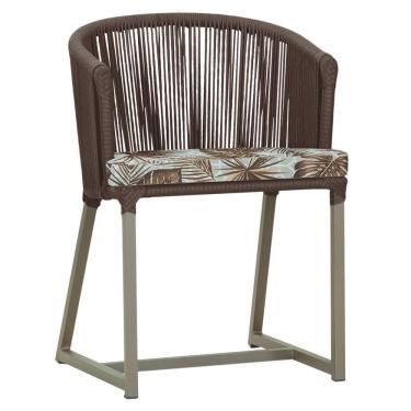 Imagem de Cadeira De Jantar Noronha Alumínio Fendi E6 Trama Original Marrom