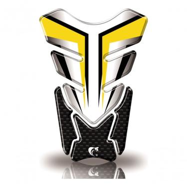 Imagem de Protetor De Tanque Adesivo Moto Cg Twister Cb Factor Fazer Gsx-s Vermelho Color Amarelo