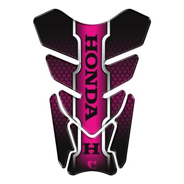 Imagem de Adesivo Resinado Protetor De Tanque Moto Honda Universal Pink Cor Rosa