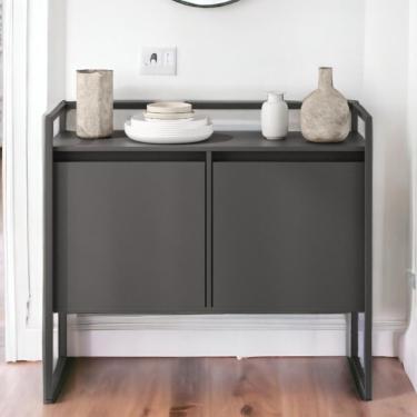 Imagem de Buffet Para Sala Industrial 2 Portas Cantinho Do Café Preto Onix