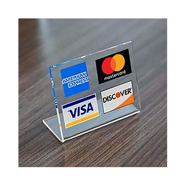 Imagem de Placa de acrílico Visa/MasterCard/American Express