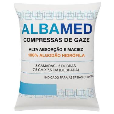 Imagem de Compressa Gaze Curativo 09,11,13 Fios 100Algodão Pacote 500 unidades -