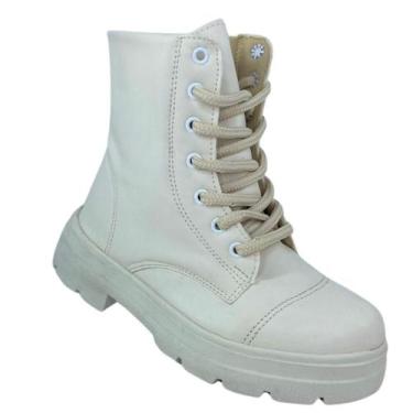 Imagem de Bota Coturno Feminina Tratorada Cano Médio Plataforma Confortável Esti