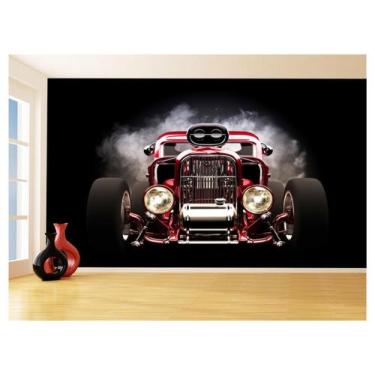 Imagem de Papel De Parede 3D Carro Antigo Hot Rod Custom 3,5M Cxr01 - Você Decor