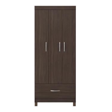 Imagem de Conjunto Guarda Roupa 3 Portas E Cabeceira Renoir Cafe Touch