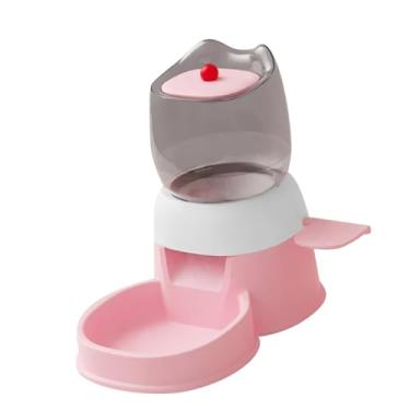 Imagem de Gralara Dispensador automático de ração para pets com janela de visualização, Rosa