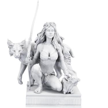 Imagem de Estátua Artemis Deusa Grega da Caça - Diana - Versão 4 (Cor Mármore)