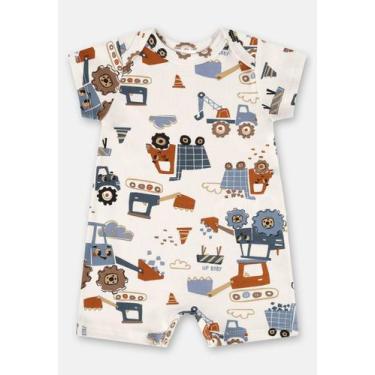 Imagem de Macaquinho Essentials para Bebê Menino em Suedine Up Baby, Branco, P