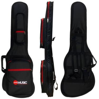 Imagem de Capa bag p/ baixo premium ny-600 pto/vermelho - ams