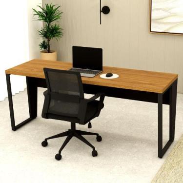 Imagem de Mesa Escrivaninha 1,80m x 0,60m Pés Metal 100% MDF F5 - F5 Office, Fre