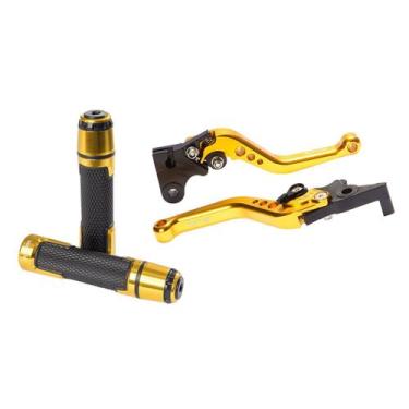 Imagem de Kit Manopla Pegasus Manete CB250F CG150 A DISCO - Stark Race, Dourado