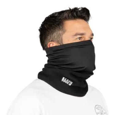 Imagem de Klein Tools 60466 Polaina de aquecimento de pescoço e rosto, meia faixa de camada dupla, preta, tamanho único