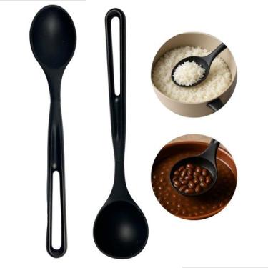 Imagem de Kit Com 2 Utensílios De Cozinha Em Silicone Preto Resistente ao Calor 