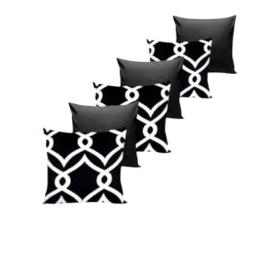 Imagem de ALMOFADAS CHEIAS COM ENCHIMENTOS PARA QUARTO SALA OU SOFÁ (ELO PRETO&BRANCO)