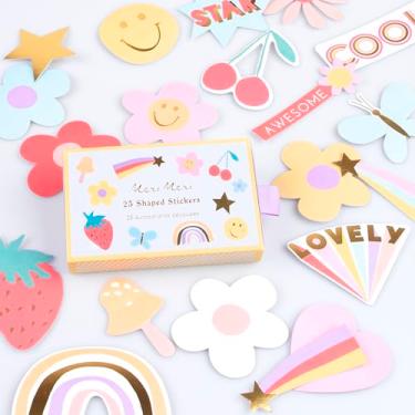 Imagem de Meri Meri Happy Icons Stickers (Pack of 25), Birthday Party Favors, Decorative Stickers, Matchbox-Style Box, Easy Peel Back, Ages 3+