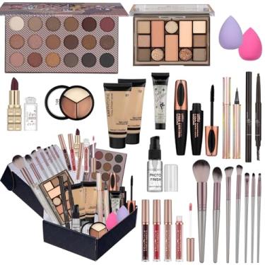 Imagem de Kits de maquiagem para adolescentes, kit de maquiagem para mulheres, adolescentes, conjunto completo de maquiagem, presente para meninas adolescentes, paleta de sombras, corretivo, conjunto de