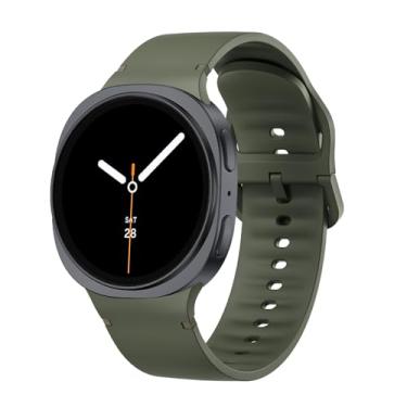 Imagem de Sodhad Pulseira esportiva compatível com Samsung Galaxy Watch 8 de 44 mm e 40 mm, mulheres e homens, pulseira esportiva de silicone macio para Galaxy Watch 8 Classic de 46 mm