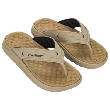 Imagem de Chinelo Rider R Soft Plus Dedo Ad 12528 Masculino, Bege, 39