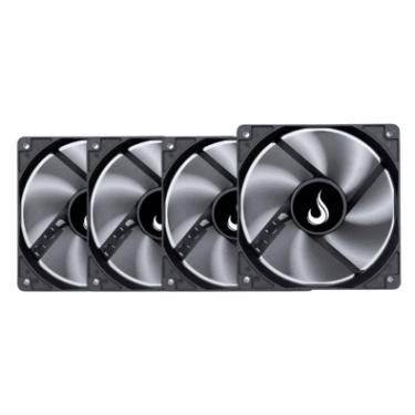 Imagem de Kit 4 Cooler Fan Rise Mode 120mm 12v Preto - Rm-bk-01-fb