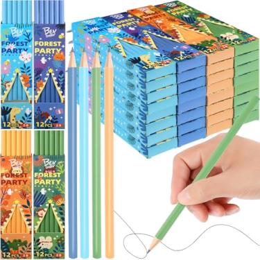 Imagem de Wovnet 288 peças/24 caixas, lápis de volta às aulas, 2B, sem borracha, lápis de cor de madeira, não afiados, materiais de escrita para crianças, escola, estudantes, professores, sala de aula, floresta