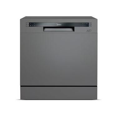 Imagem de Lava-Louças Midea Cinza com 08 Serviços, 06 Programas de Lavagem e Função Adiar Início - DWA08S