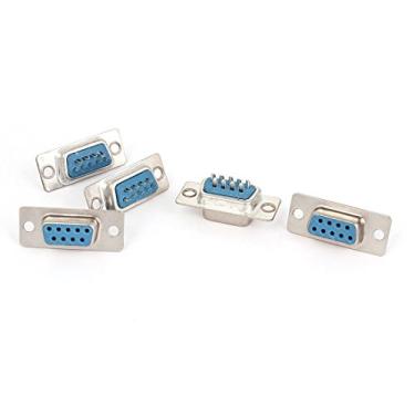 Imagem de uxcell 5 peças RS232 DB9 9 pinos conector fêmea adaptador de soquete VGA
